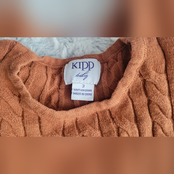 5 for $20 KIPP BABY Boutique Brown Cable Sweater Knit One-Piece Unisex Size 3M - Picture 4 of 4